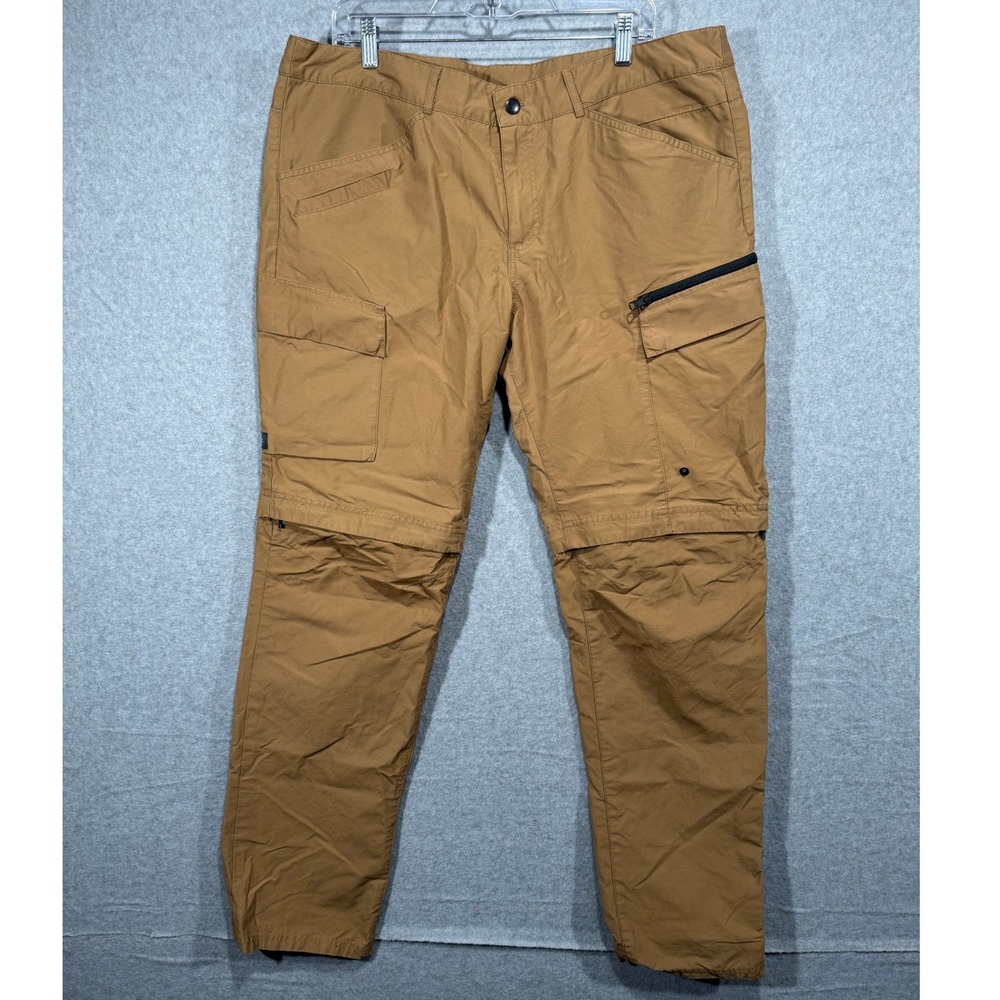 Decathlon Convertible Cargo Pants Hiking Travel Zip Off Brown‎ XL/TG (W39 L34)
